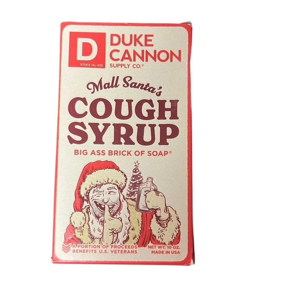 Duke Cannon Big Ass Brick of Soap Mall Santa’s Cough Syrup Peppermint 10